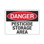 Danger Pesticide Storage Area Sign